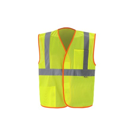 2W INTERNATIONAL Lime Economy Safety Vest, 2X-Large, Class 2 MV529C-2 2XL